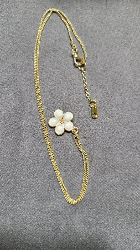 Hibiscus in Gold Necklace