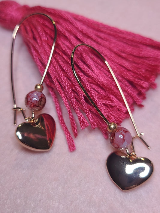 Heart of Rose Gold earrings