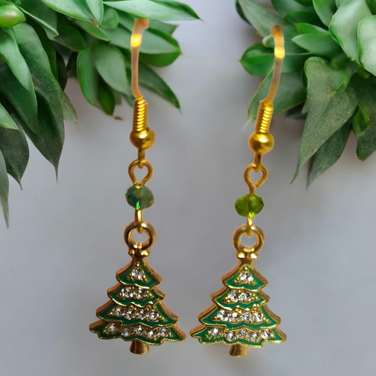 Mini Christmas Tree Earrings